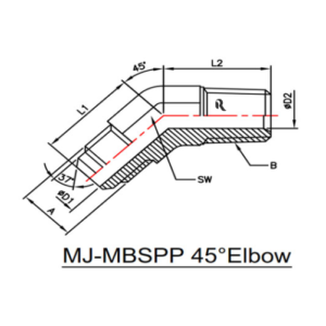 RJ7100-00-00 - MJ-MBSPP 45° ELBOW