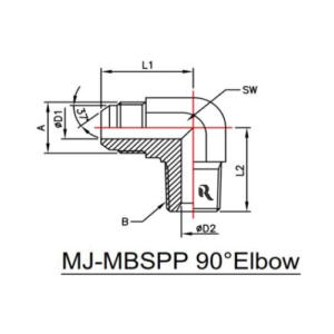 RJ7200-00-00 - MJ-MBSPP 90° ELBOW