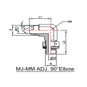 RJ7205-00-00-NWO -MJ-MM ADJ. 90° ELBOW