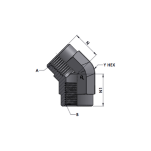 RJ5505-00-00 Series FP-FP 45° STREET ELBOW