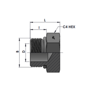 RJ6408-00-O Series MORB EXTERNAL HEX PLUG