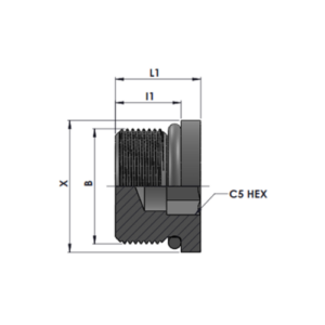RJ6408-H-00-O Series MORB HOLLOW HEX PLUG