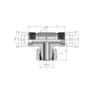 ET-L Swivel Nut Branch Tee