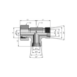 EL-L Swivel Nut Run Tee
