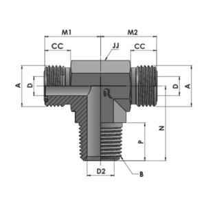 RJFS2601-00-00-00 Series MFS-MFS-MP TEE