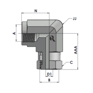 RJFS6503-00-00 Series MFS-FFSS -90° ELBOW