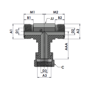 RJFS6600-00-00-00 Series MFS-MFS-FFSS BRANCH TEE