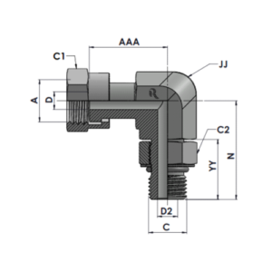 RJFS6809-00-00-NWO Series FFSS-MAORB 90° ELBOW